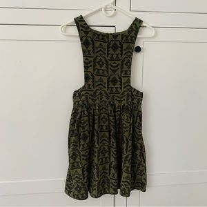 Forever 21 Green/ Black Overall Dress Size Small